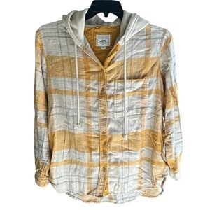 American Eagle Women’s Button Down Flannel Hoodie